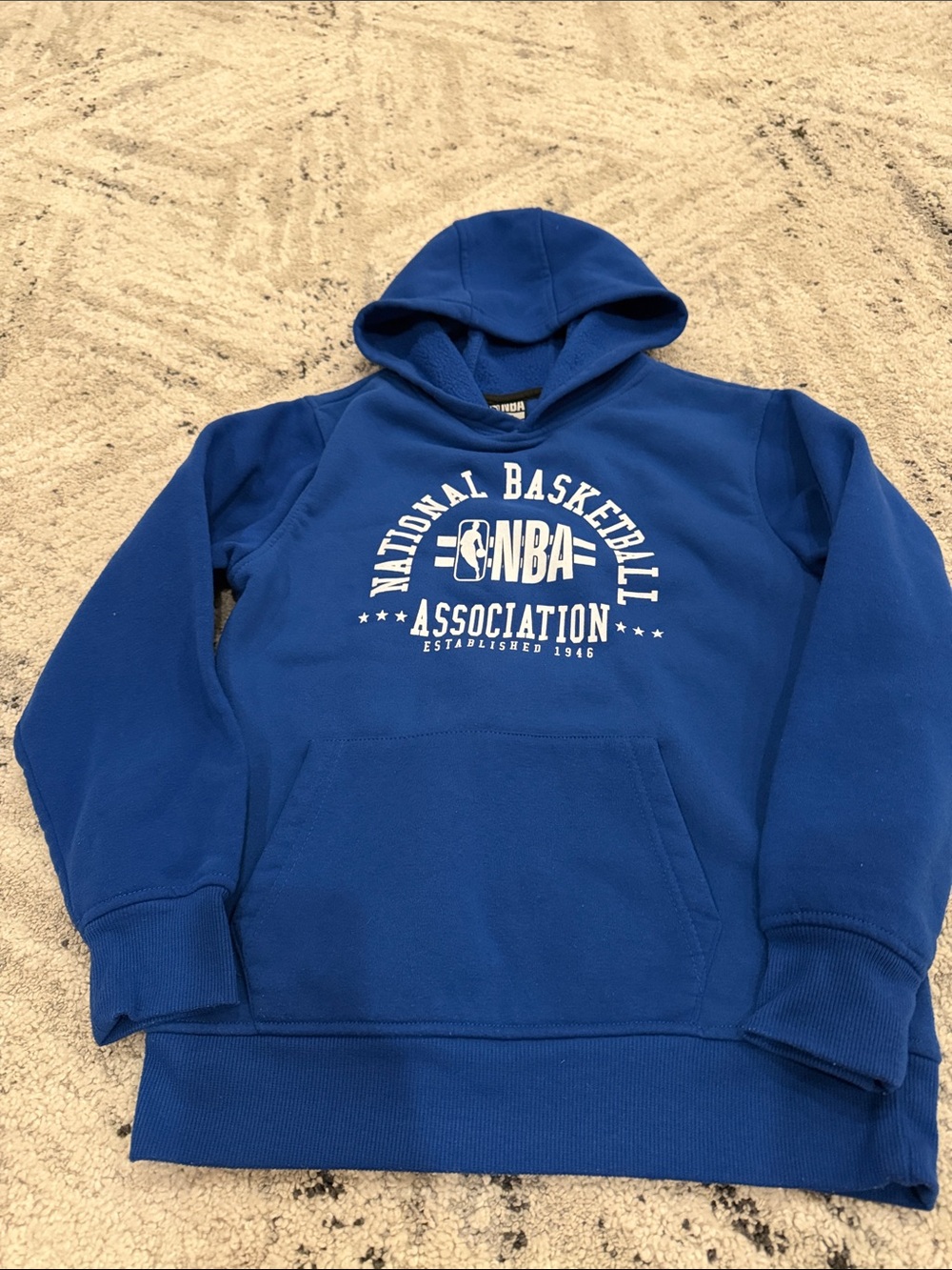 NBA Royal Blue Crewneck Hoodie with White Logo